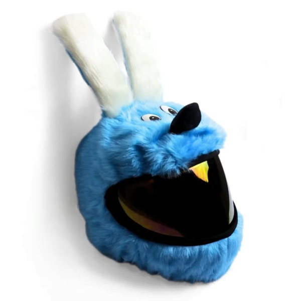 Blue bunny helmet cover bunnyhelmet.com